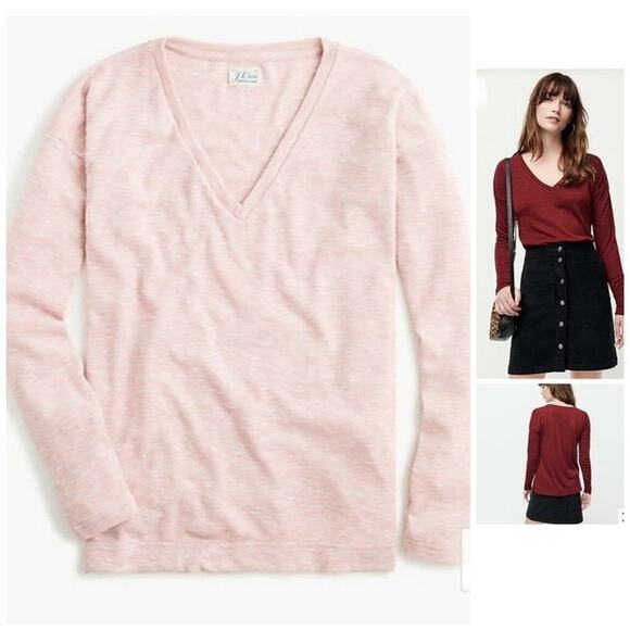 J. Crew Sweaters - J. Crew Vintage Fleece Pullover Lightweight Sweater V Neck S
